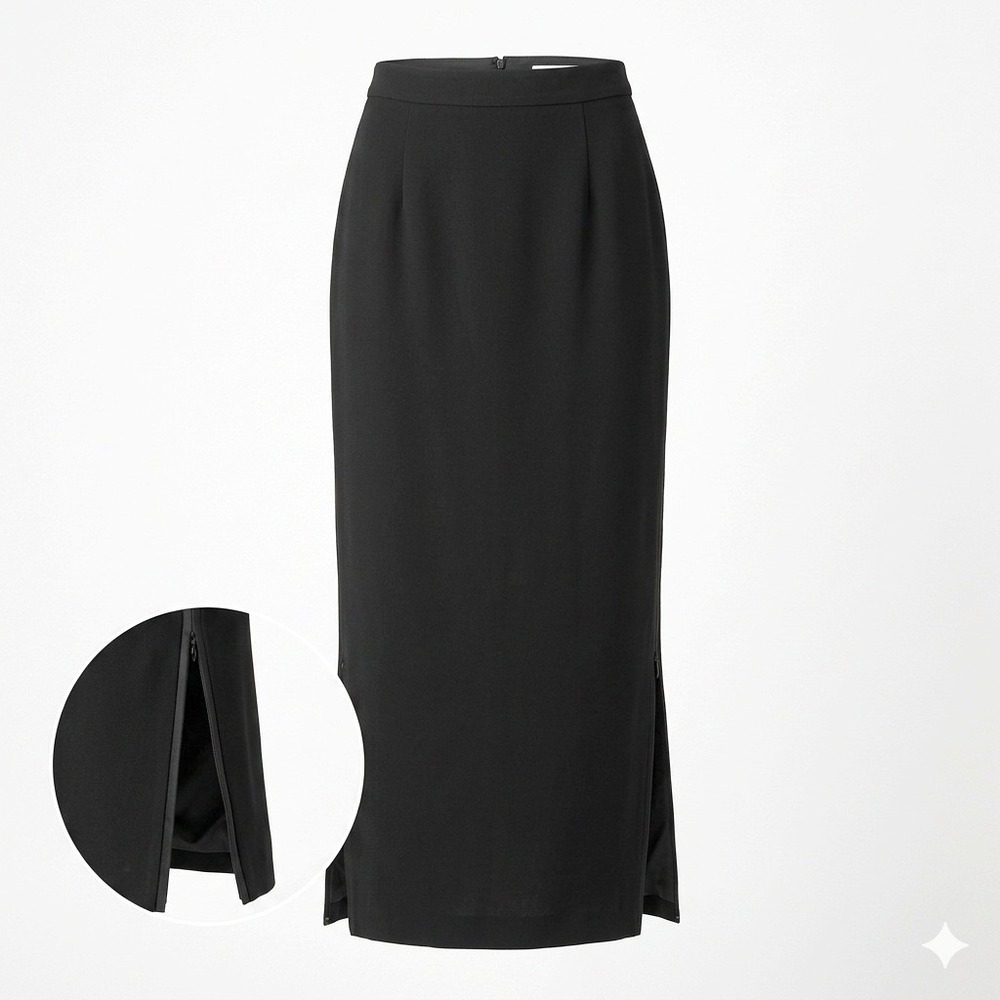 Joseph Ribkoff Trend Black Maxi Pencil Skirt Vintage Y2K Union Made S Minimalist